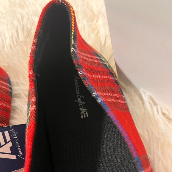 American Eagle Girls Size 4 Plaid Flats - Picture 7 of 7